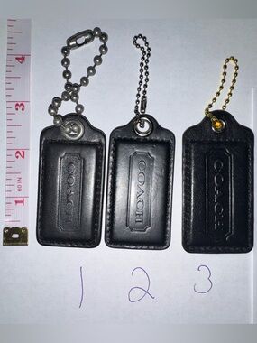 Coach Black Leather HangTag (price per fob) EUC